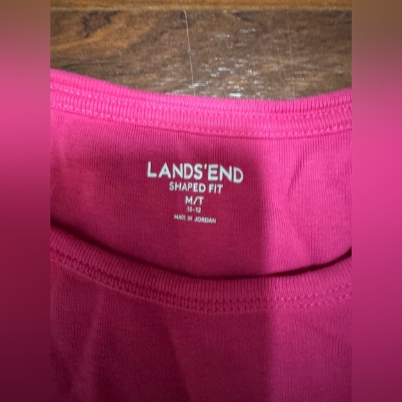 Lands' End Vibrant Pink Short Sleeve Tee - Picture 2 of 2